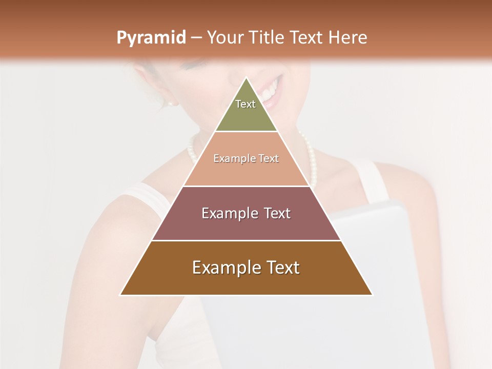 Electronic Tablet Choosing Smiling PowerPoint Template