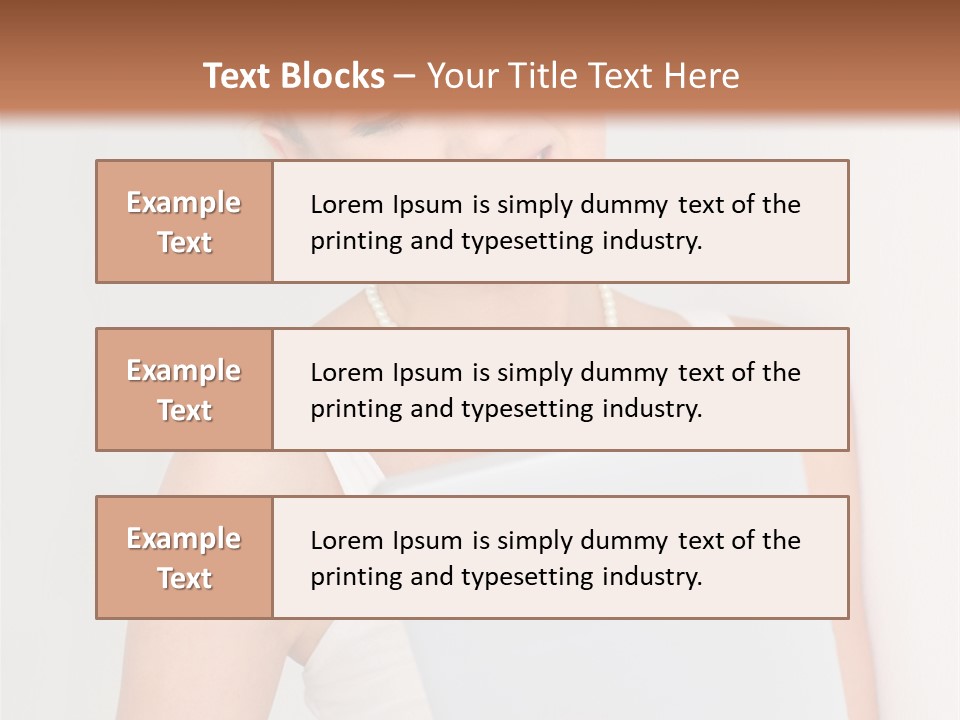 Electronic Tablet Choosing Smiling PowerPoint Template