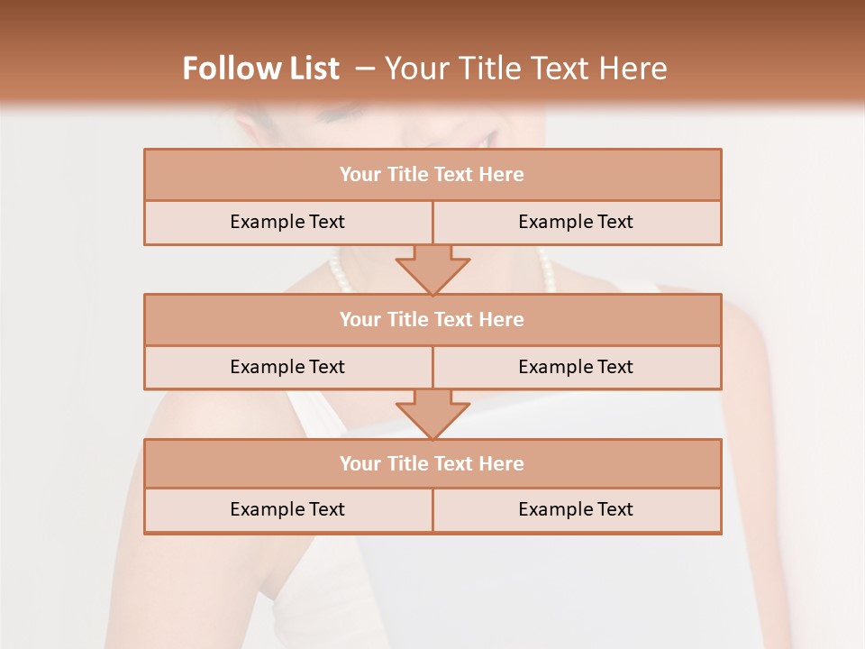 Electronic Tablet Choosing Smiling PowerPoint Template
