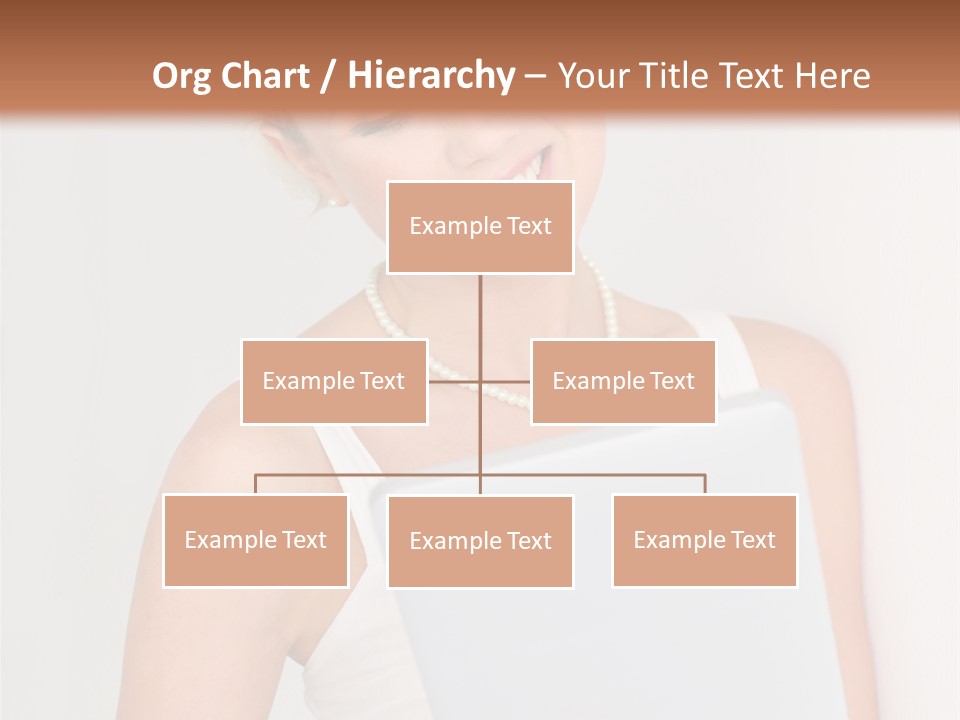 Electronic Tablet Choosing Smiling PowerPoint Template