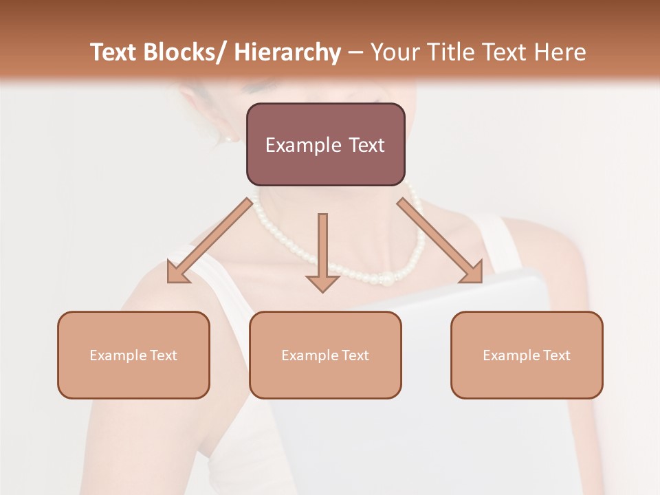 Electronic Tablet Choosing Smiling PowerPoint Template