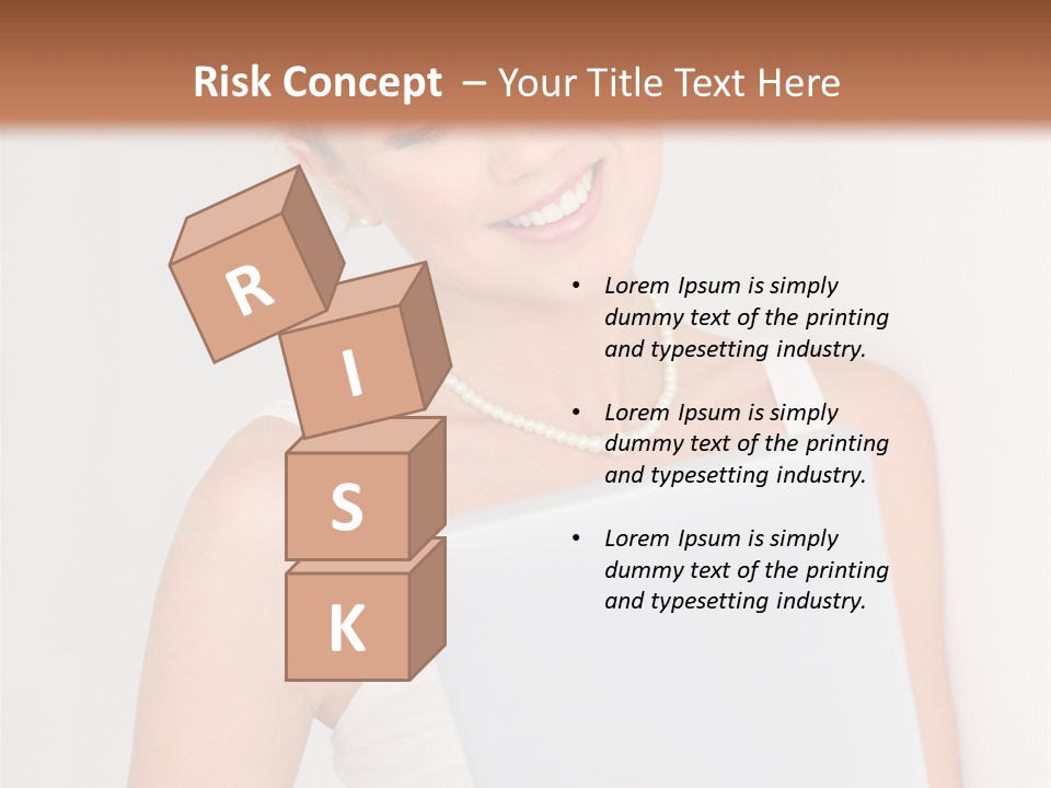 Electronic Tablet Choosing Smiling PowerPoint Template