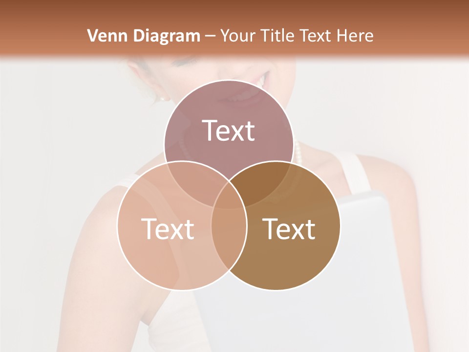 Electronic Tablet Choosing Smiling PowerPoint Template