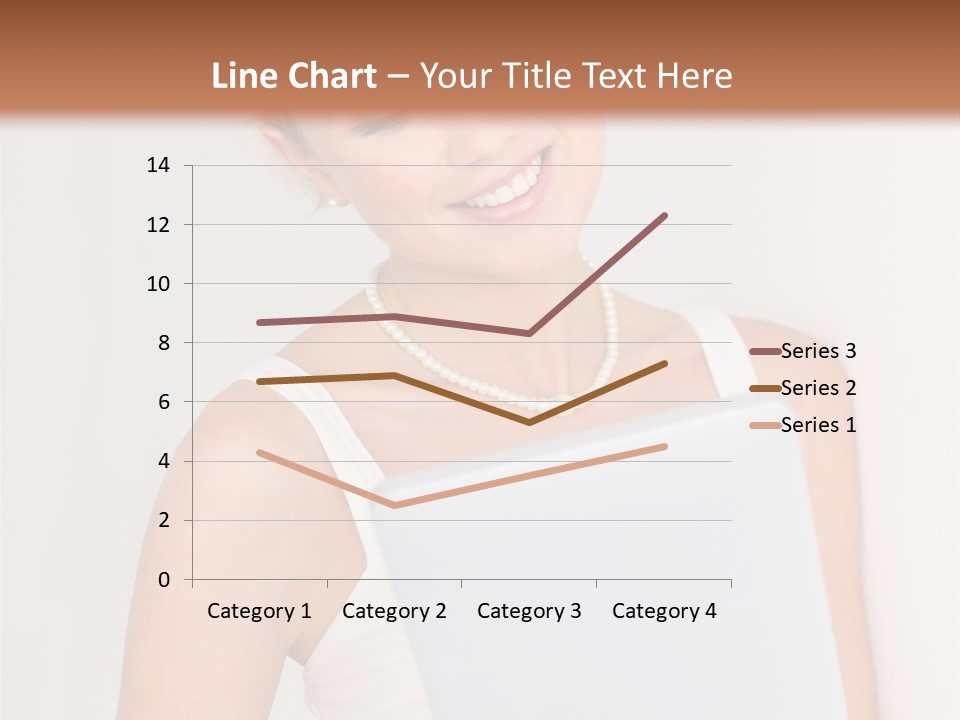 Electronic Tablet Choosing Smiling PowerPoint Template