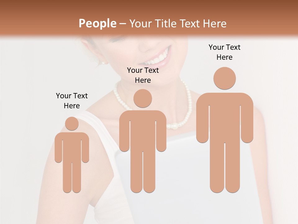 Electronic Tablet Choosing Smiling PowerPoint Template