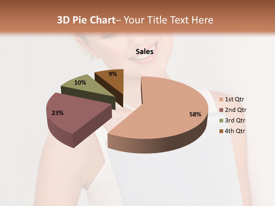Electronic Tablet Choosing Smiling PowerPoint Template