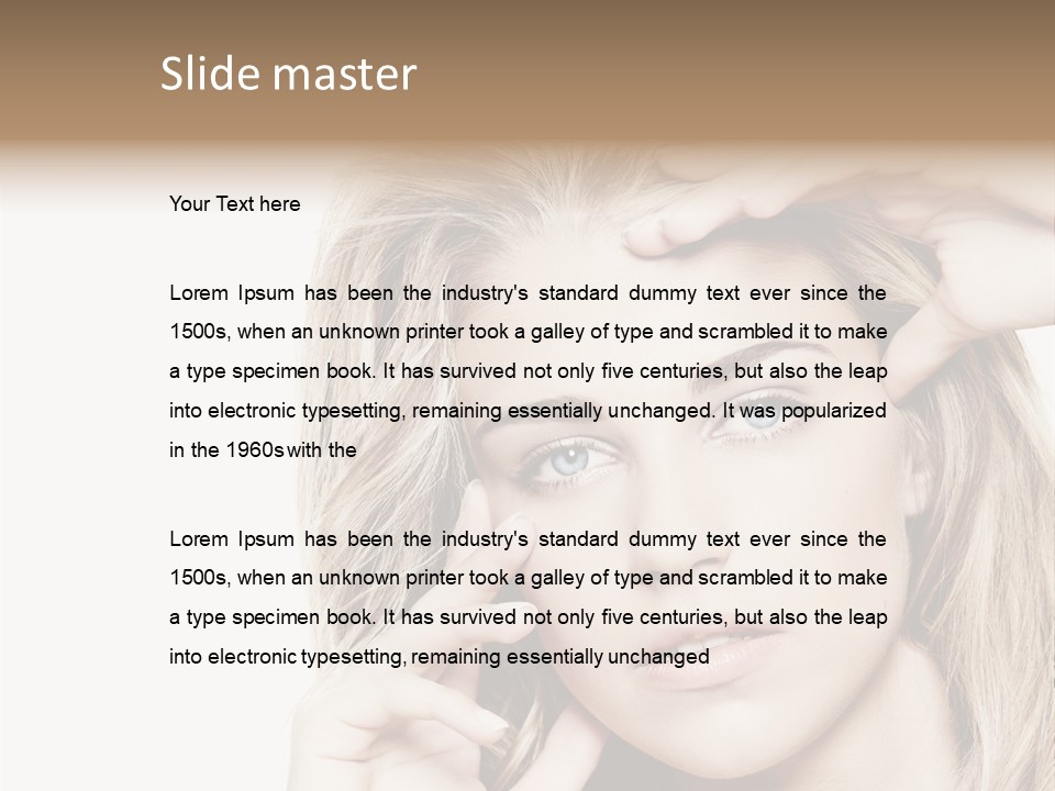 White Face Woman PowerPoint Template