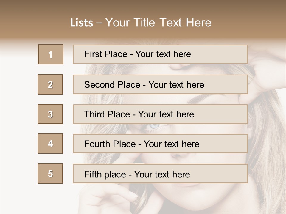 White Face Woman PowerPoint Template