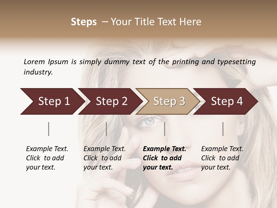 White Face Woman PowerPoint Template