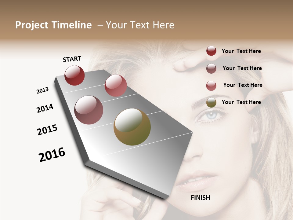 White Face Woman PowerPoint Template