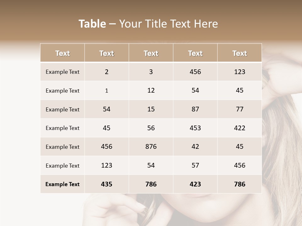 White Face Woman PowerPoint Template