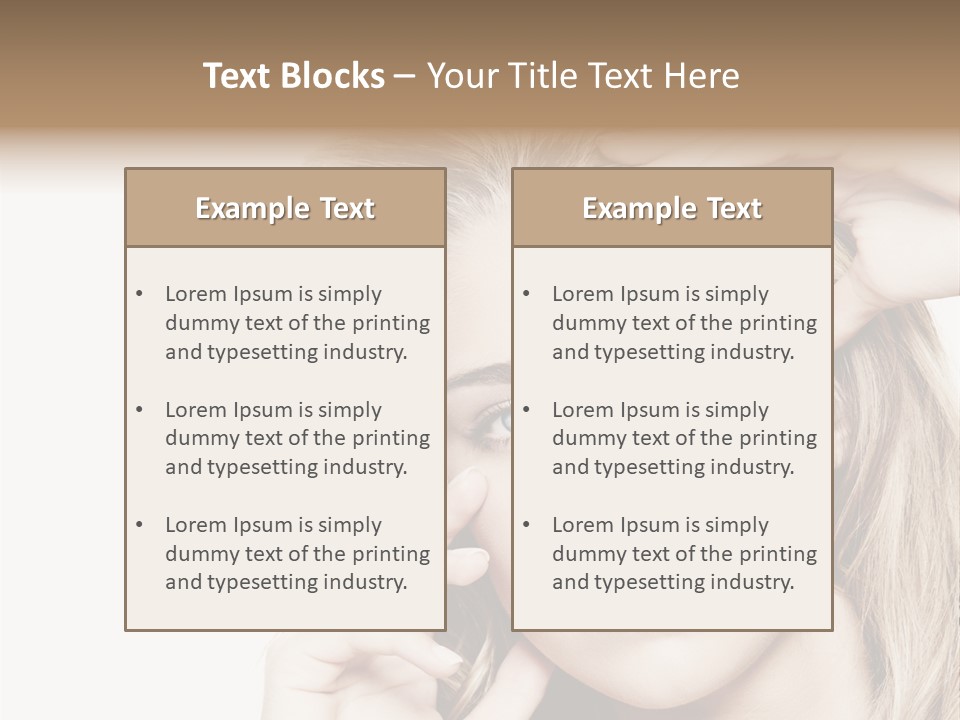 White Face Woman PowerPoint Template