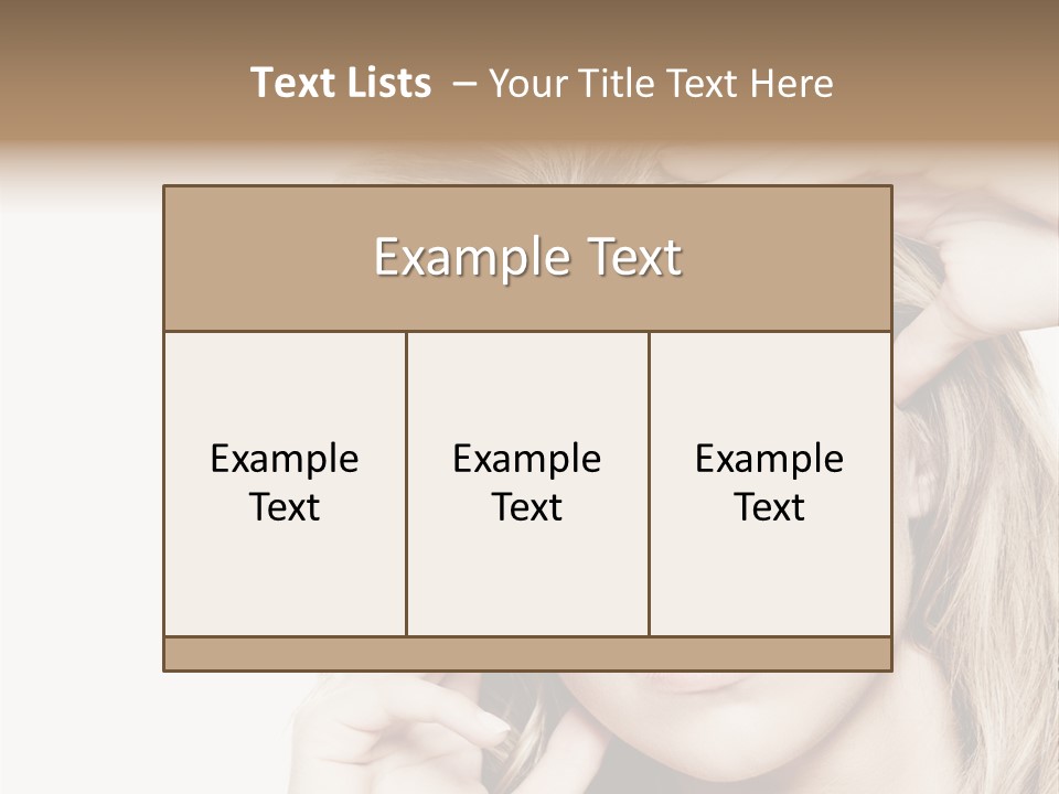 White Face Woman PowerPoint Template