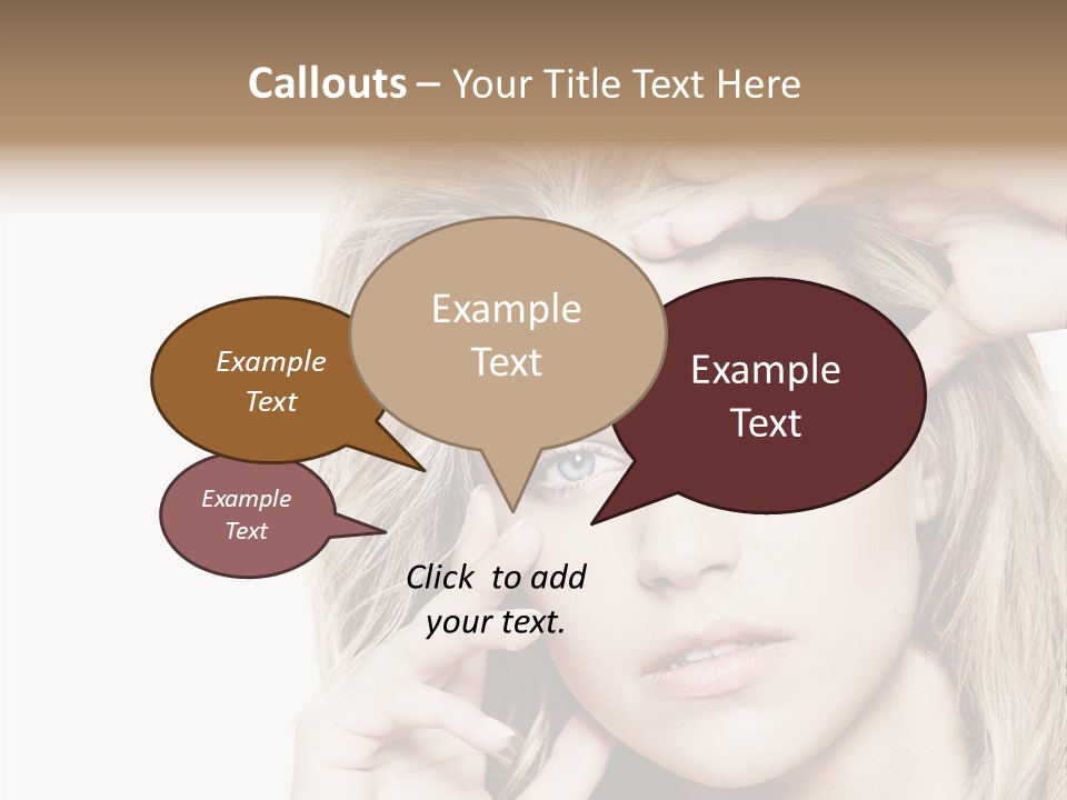 White Face Woman PowerPoint Template