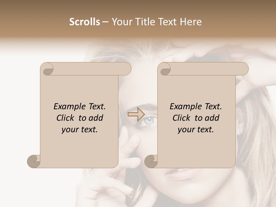 White Face Woman PowerPoint Template