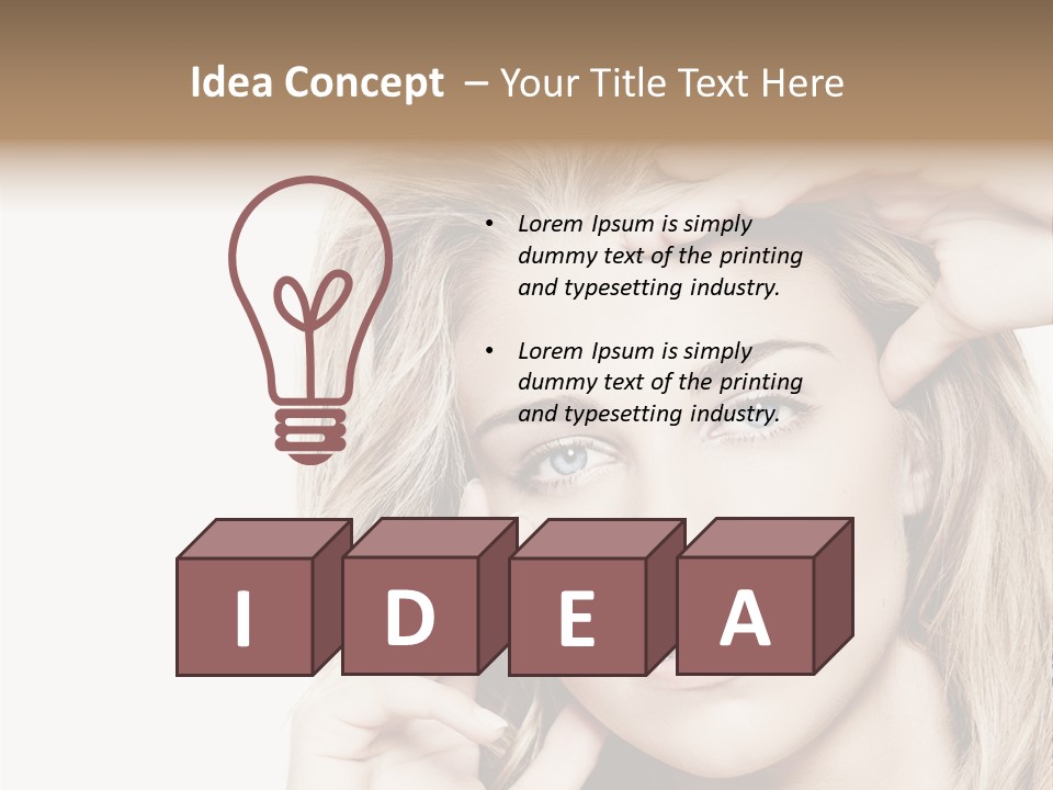 White Face Woman PowerPoint Template