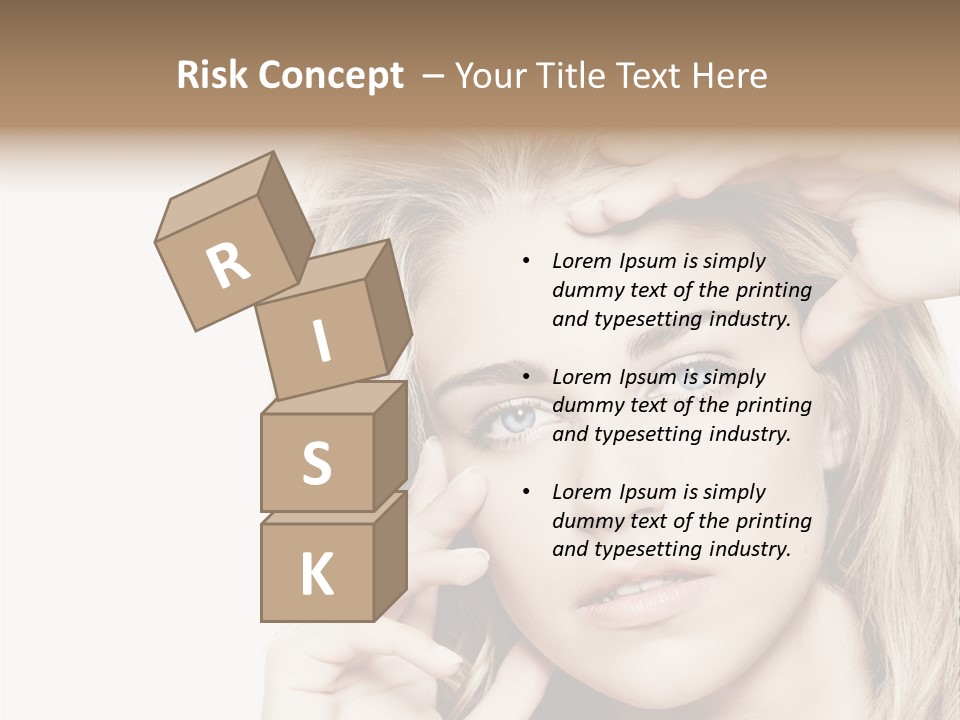 White Face Woman PowerPoint Template