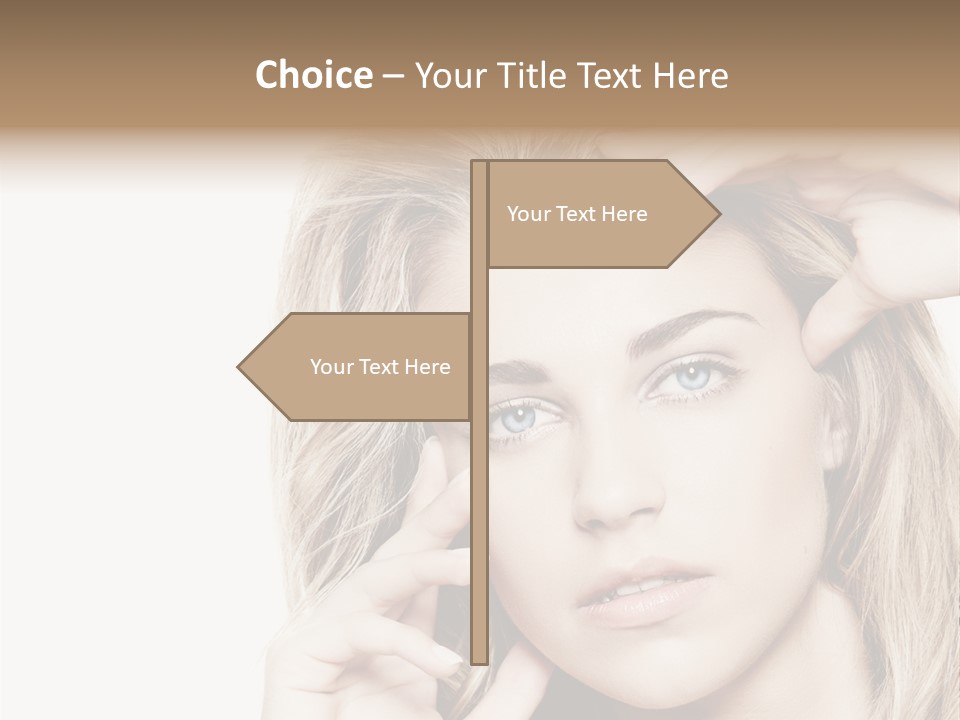 White Face Woman PowerPoint Template