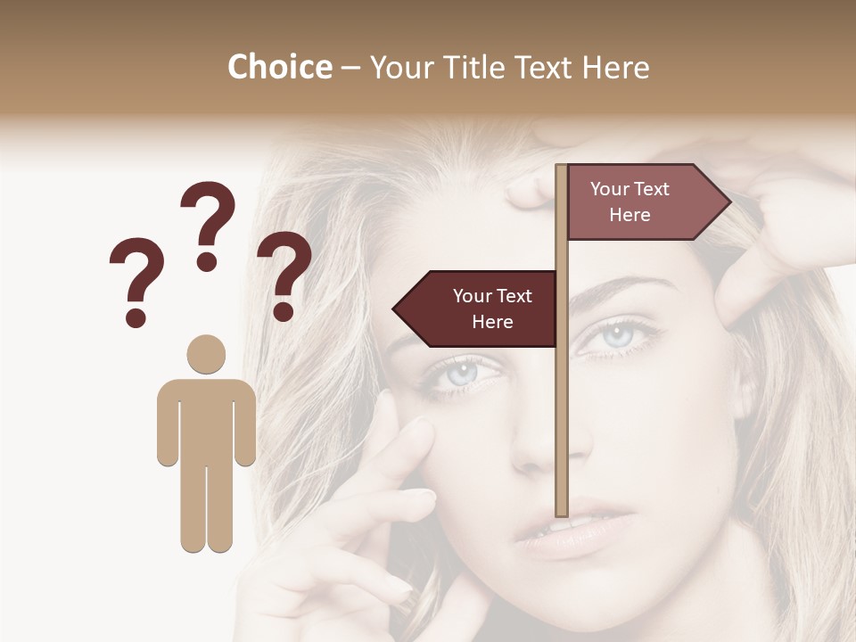 White Face Woman PowerPoint Template