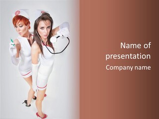 Skittish Female High Heels PowerPoint Template