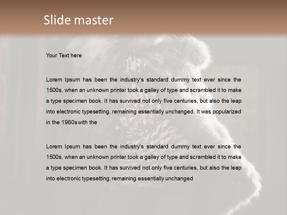 Seated Long Black PowerPoint Template