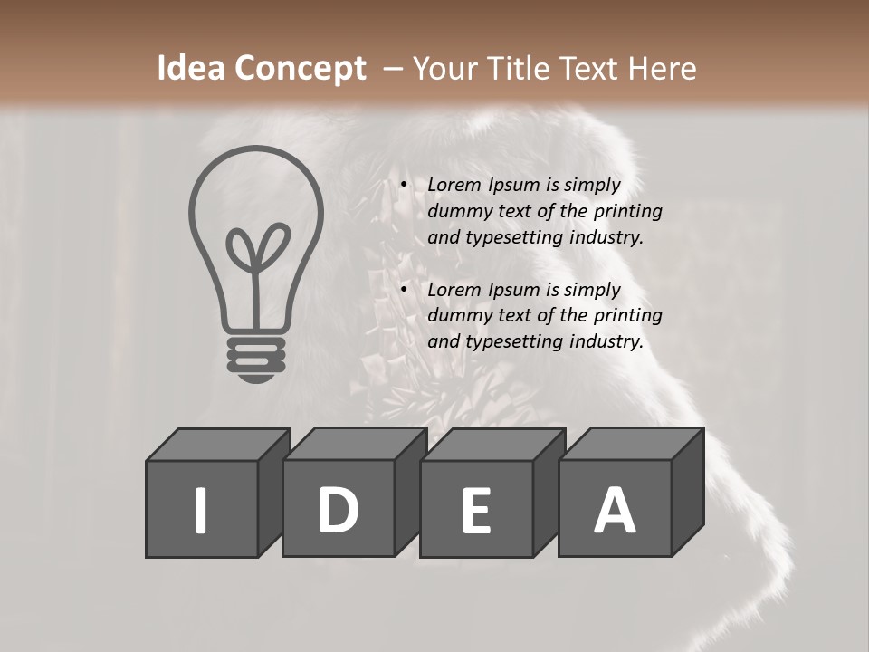 Seated Long Black PowerPoint Template