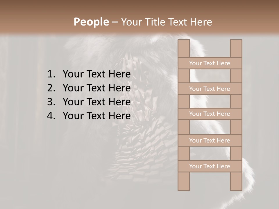 Seated Long Black PowerPoint Template