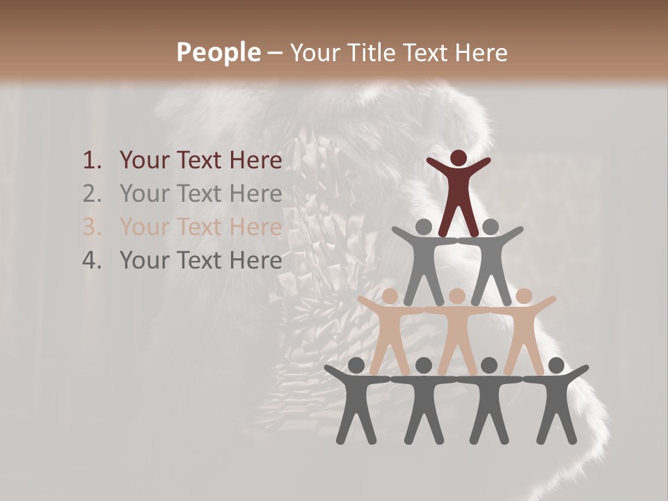 Seated Long Black PowerPoint Template