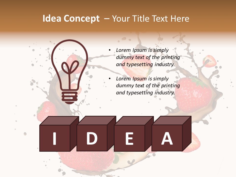 Dessert White Dairy PowerPoint Template