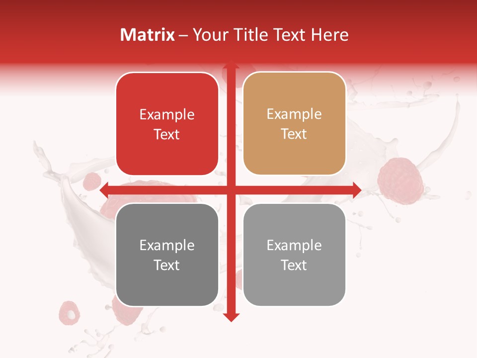 Milk Raspberry Splashing PowerPoint Template