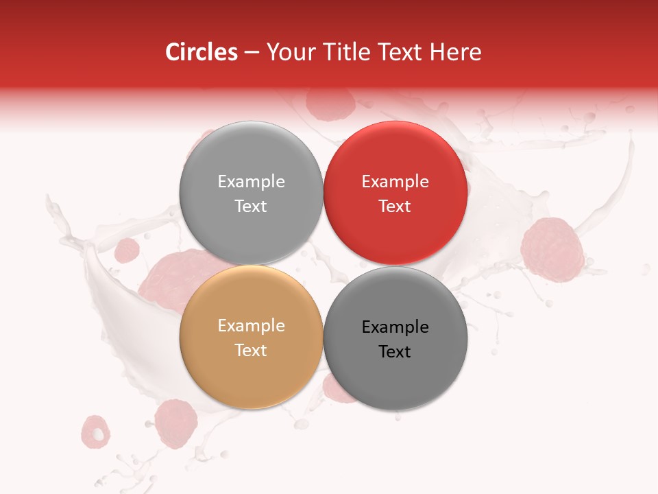 Milk Raspberry Splashing PowerPoint Template