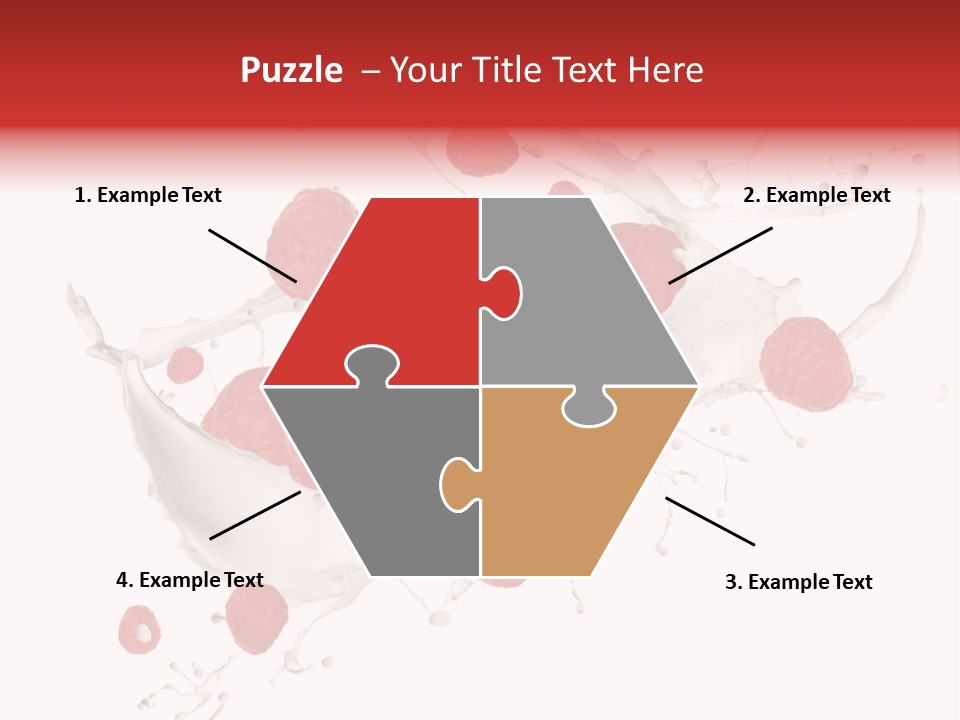 Milk Raspberry Splashing PowerPoint Template