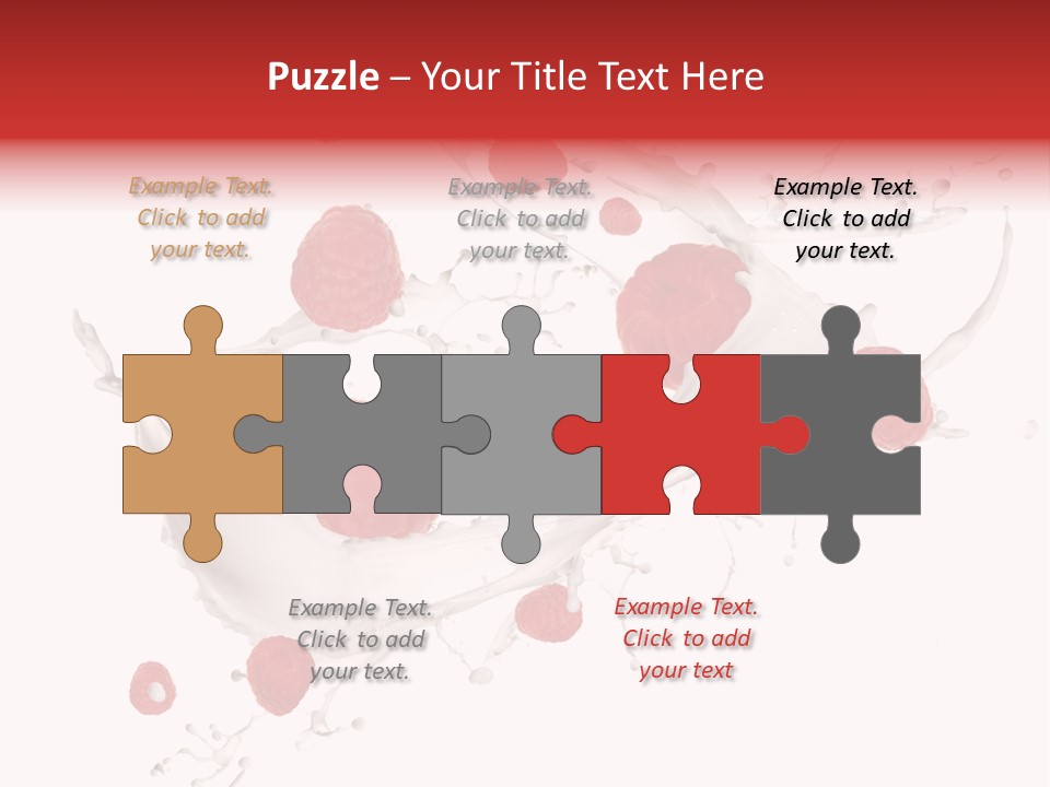 Milk Raspberry Splashing PowerPoint Template