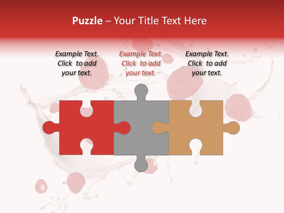 Milk Raspberry Splashing PowerPoint Template