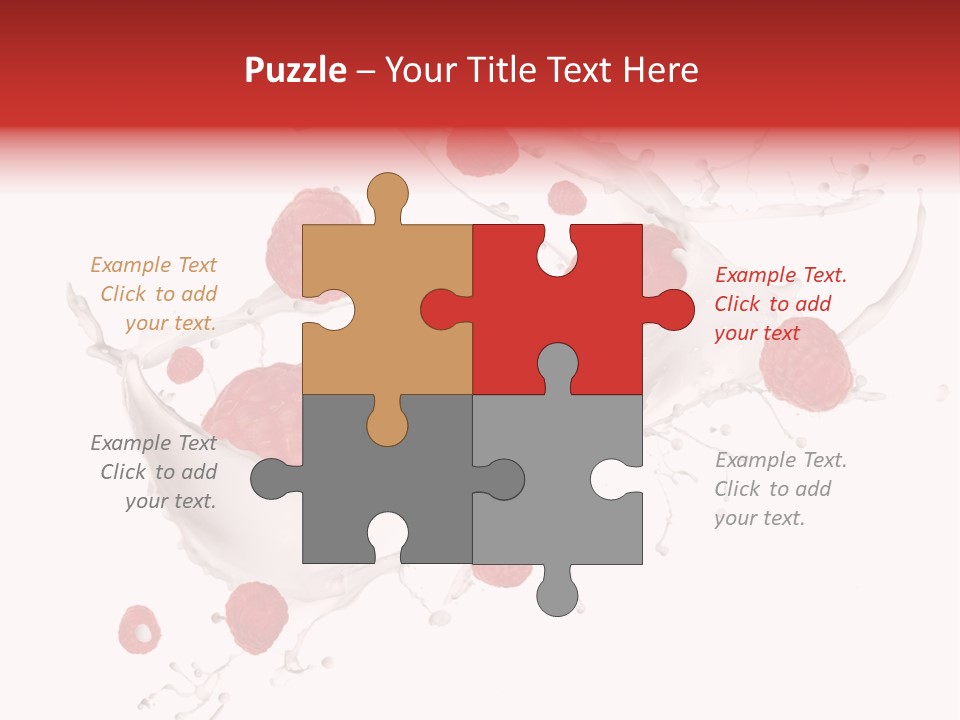 Milk Raspberry Splashing PowerPoint Template