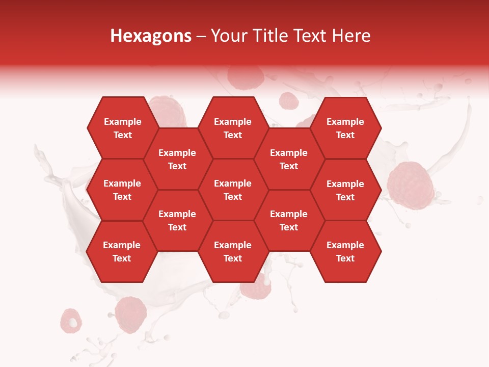 Milk Raspberry Splashing PowerPoint Template