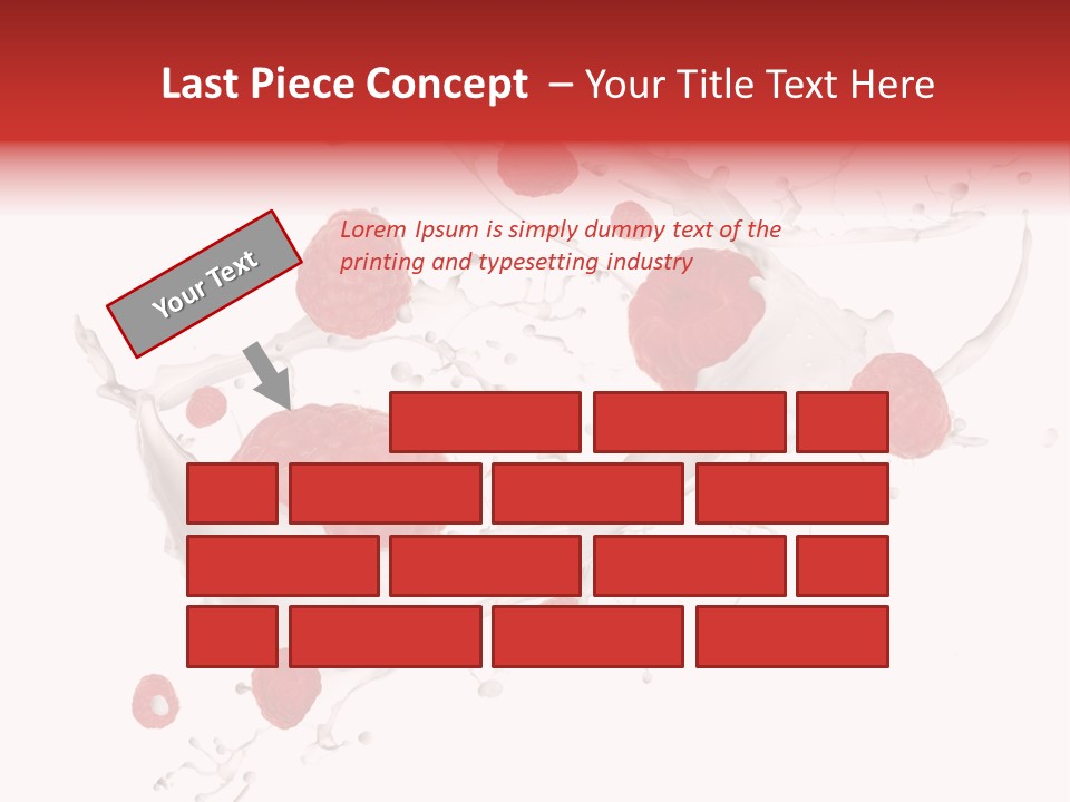 Milk Raspberry Splashing PowerPoint Template