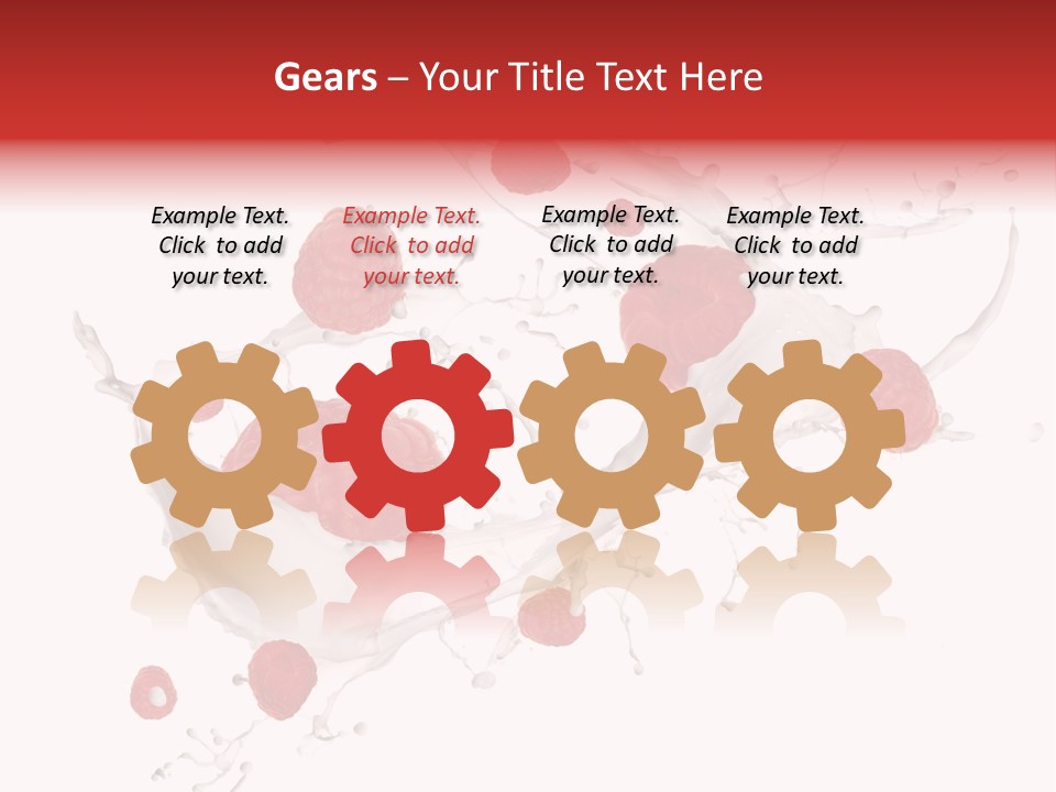 Milk Raspberry Splashing PowerPoint Template
