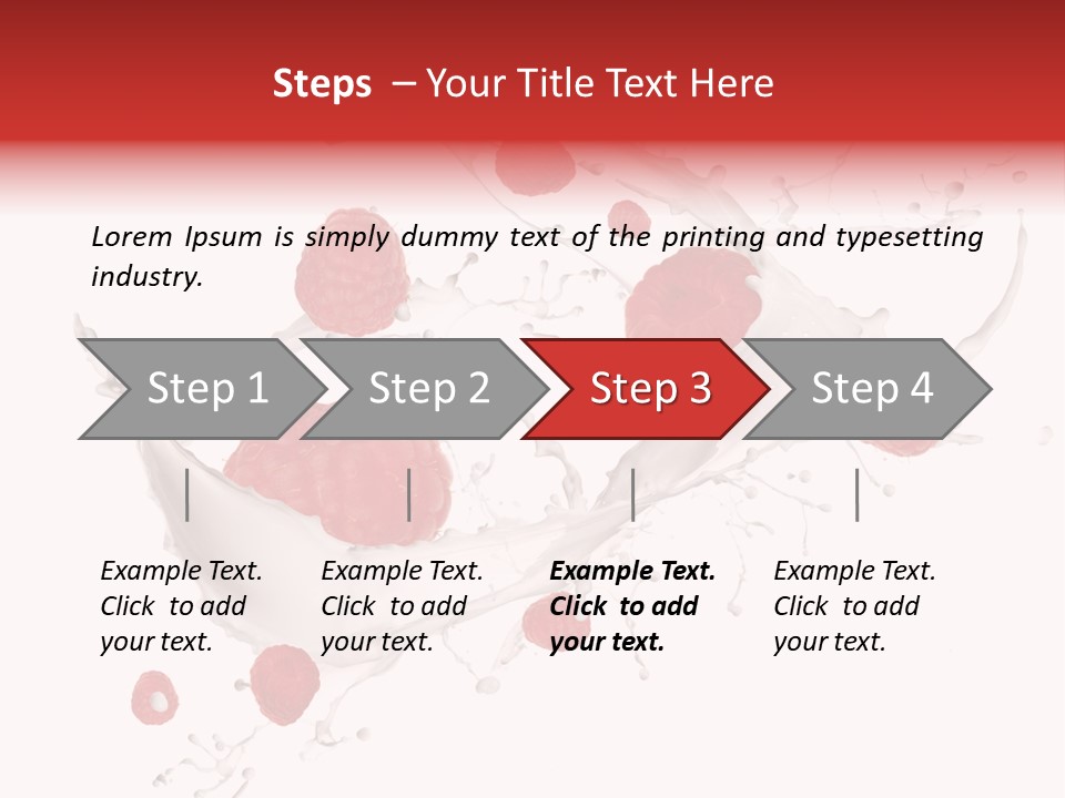 Milk Raspberry Splashing PowerPoint Template