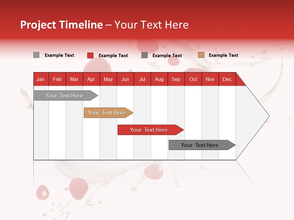 Milk Raspberry Splashing PowerPoint Template
