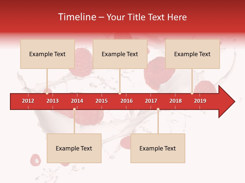 Milk Raspberry Splashing PowerPoint Template