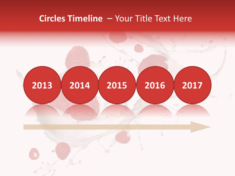 Milk Raspberry Splashing PowerPoint Template