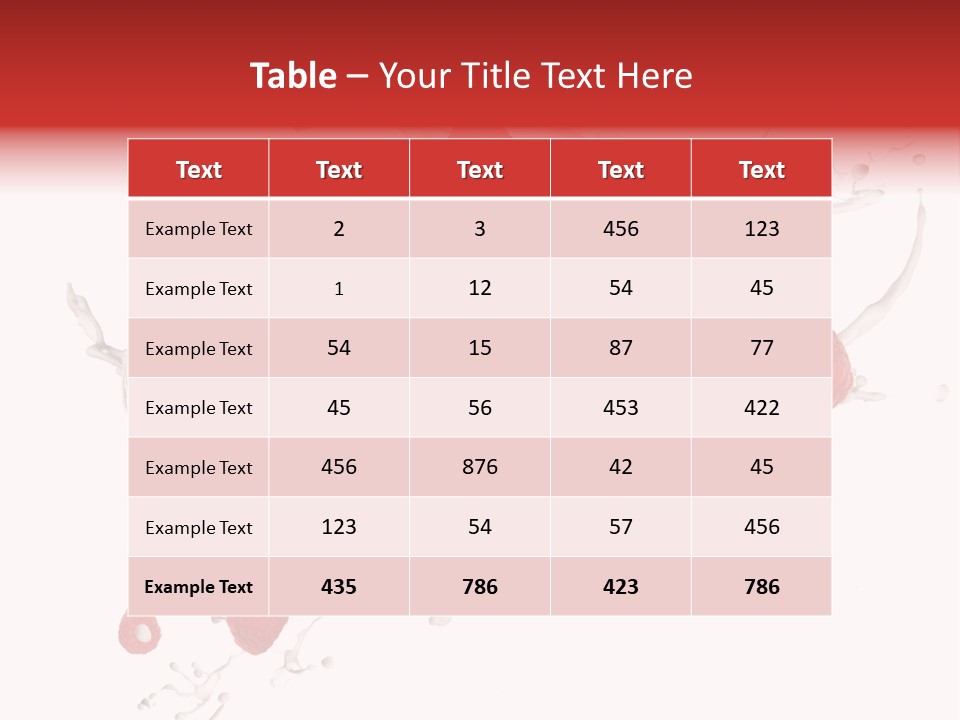 Milk Raspberry Splashing PowerPoint Template