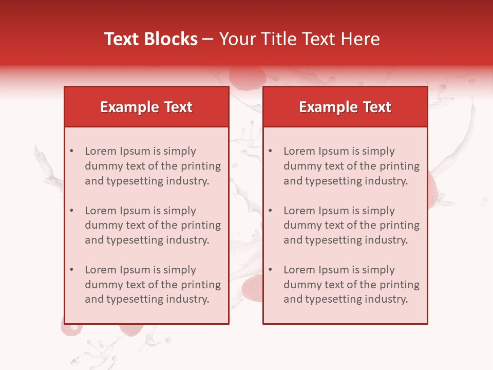 Milk Raspberry Splashing PowerPoint Template