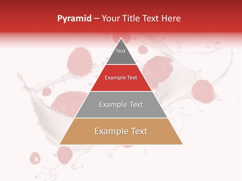 Milk Raspberry Splashing PowerPoint Template