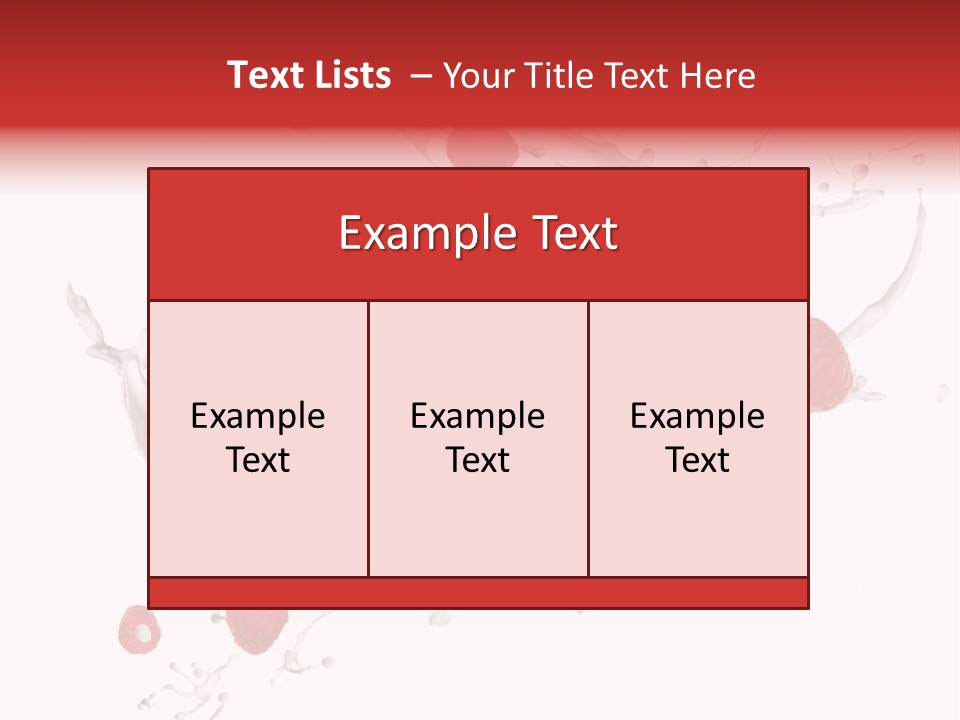 Milk Raspberry Splashing PowerPoint Template