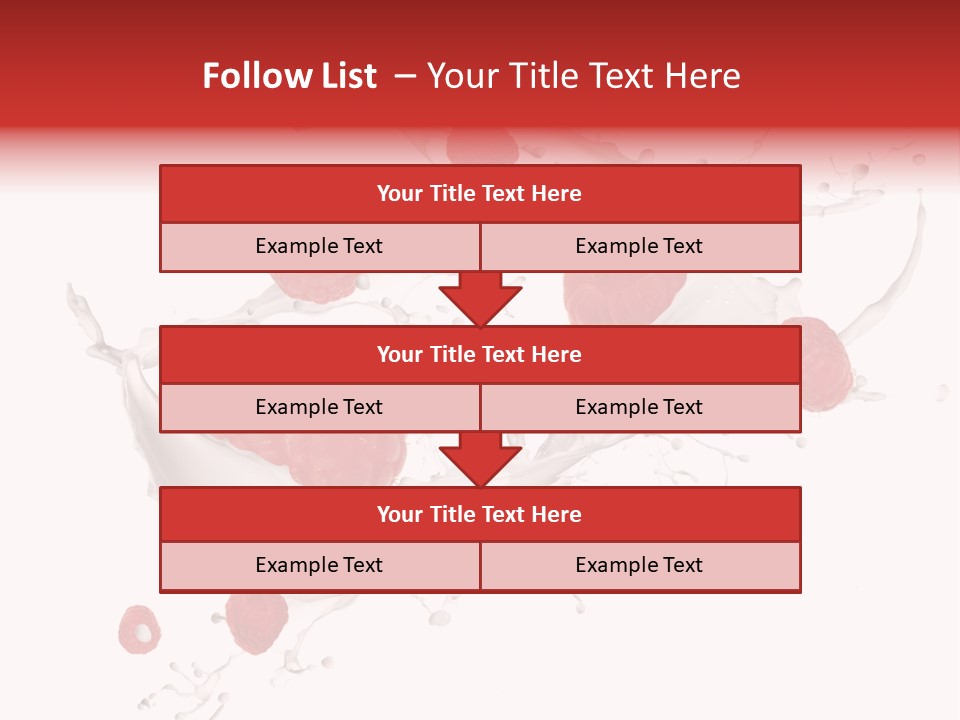 Milk Raspberry Splashing PowerPoint Template