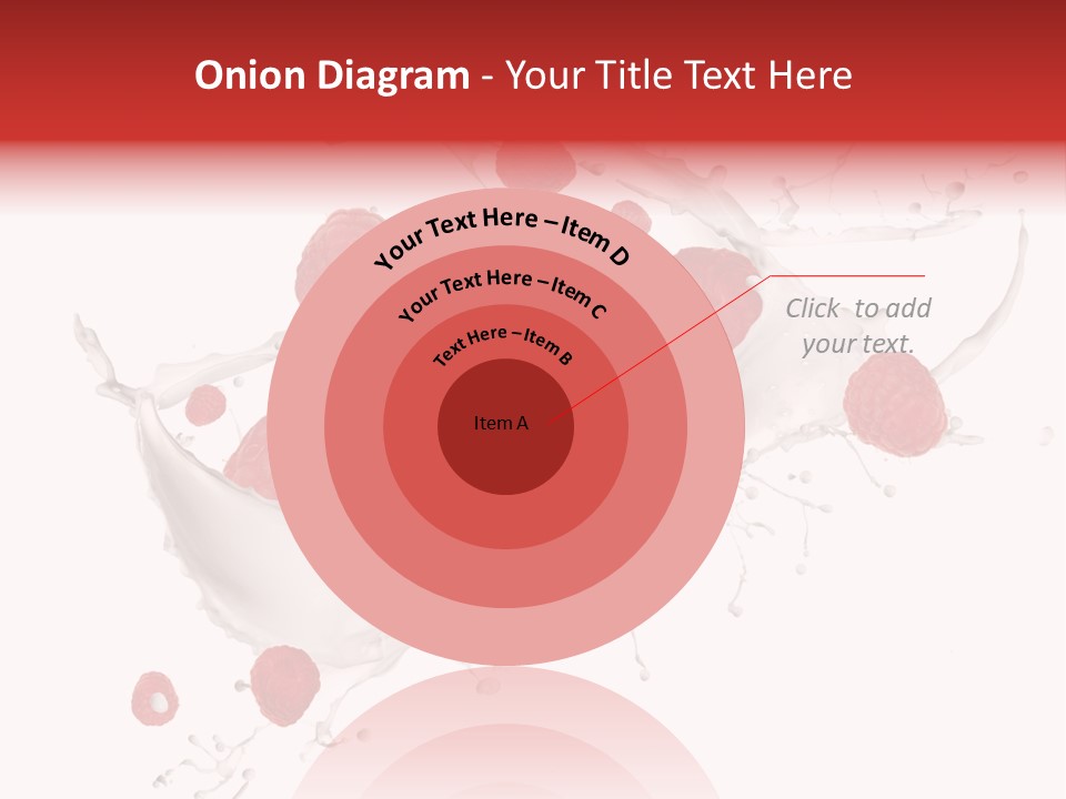 Milk Raspberry Splashing PowerPoint Template