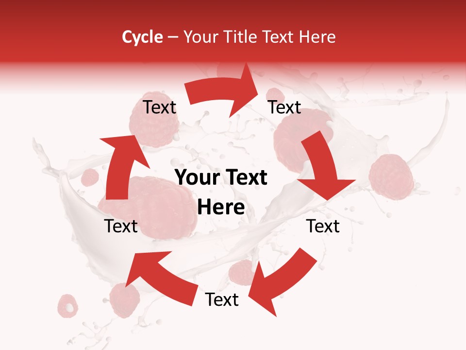 Milk Raspberry Splashing PowerPoint Template