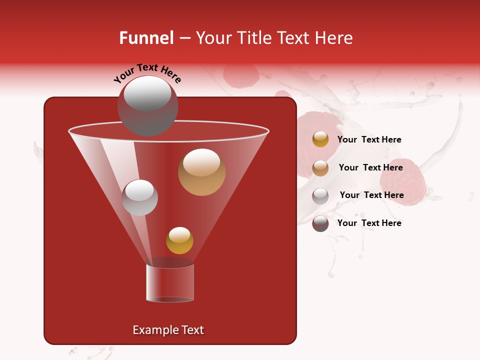 Milk Raspberry Splashing PowerPoint Template